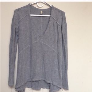 Black free people long sleeve top
